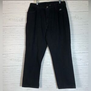 Vintage Harley Davidson Jeans Mens 36X31 Black Denim Straight Leg Motorcycle